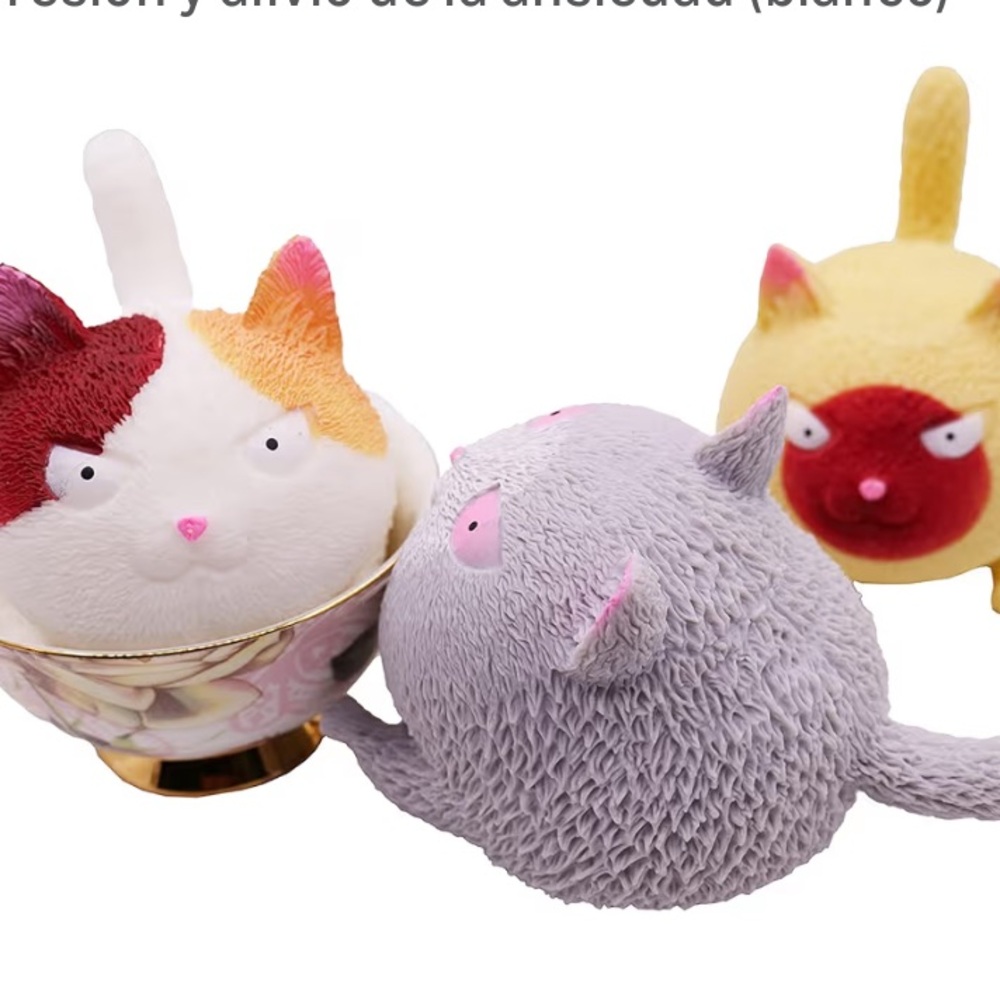 Easy Squeezy Plush - White with Orange & Yellow Accents - Picture 9 of 11